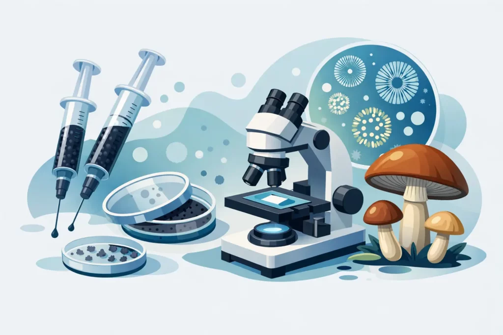Mushroom Spore Syringes Microscopy Guide