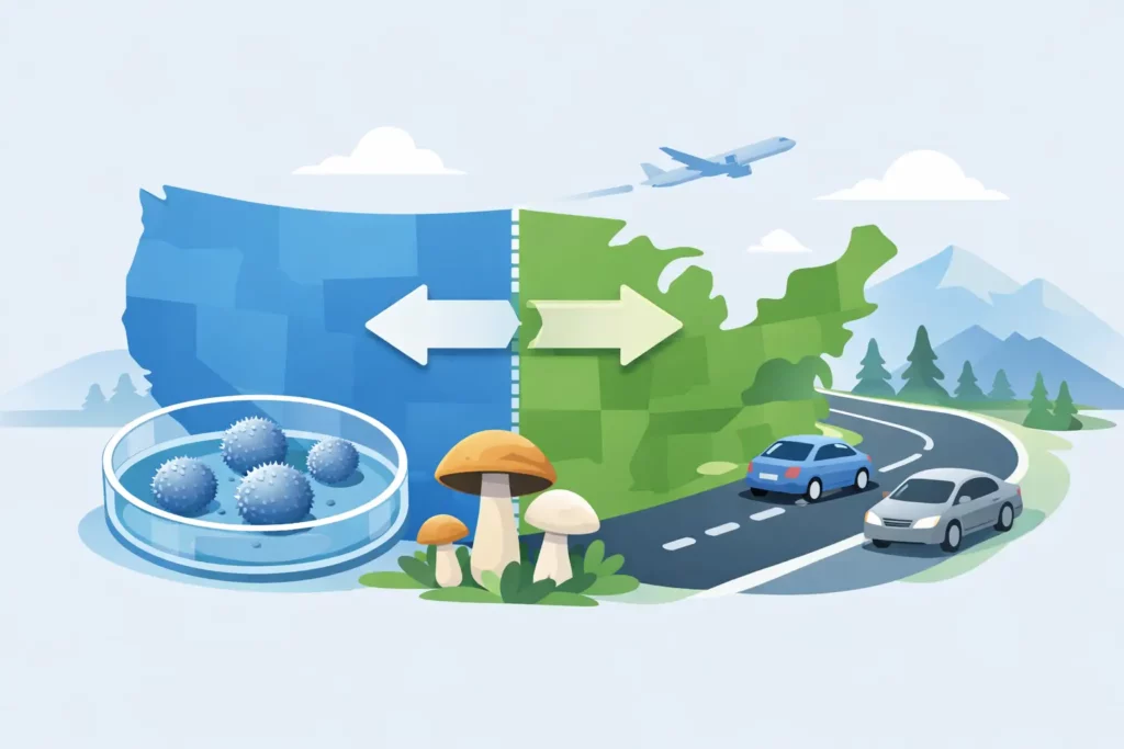 Can Spores Cross State Lines Legally?